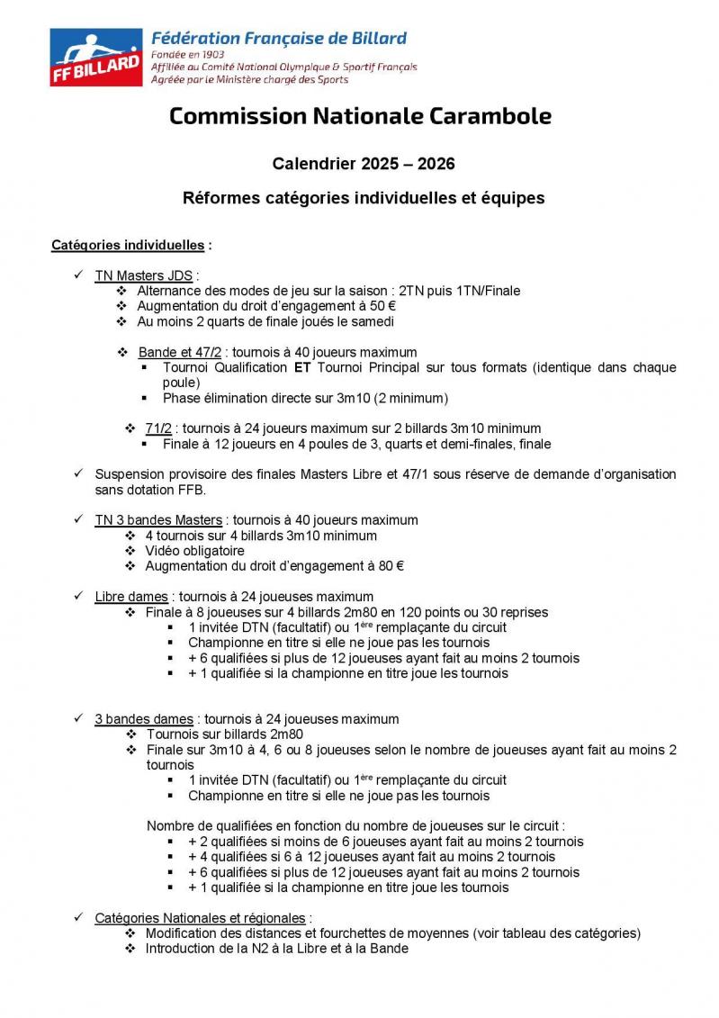 Calendrier cnc 2025 2026 reformes categories individuelles et equipes page 001